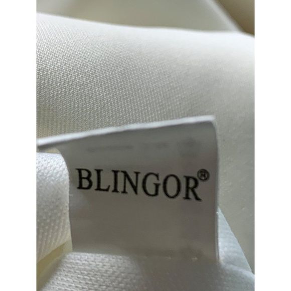 Womens Blingor White Scuba Bling Embellished Peplum Dress Size Small 4/6 5203 - Picture 14 of 14